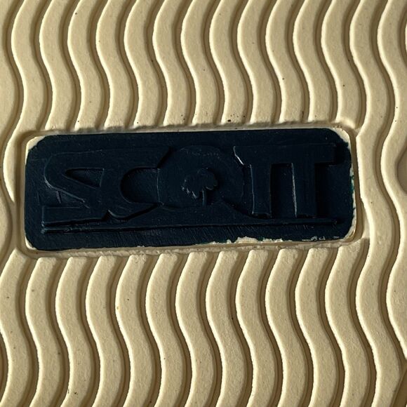 Scott Hawaii Mens 13 Hokulea Flip Flop Black Mahi Fish Rubber Boating Sandals - Picture 9 of 10